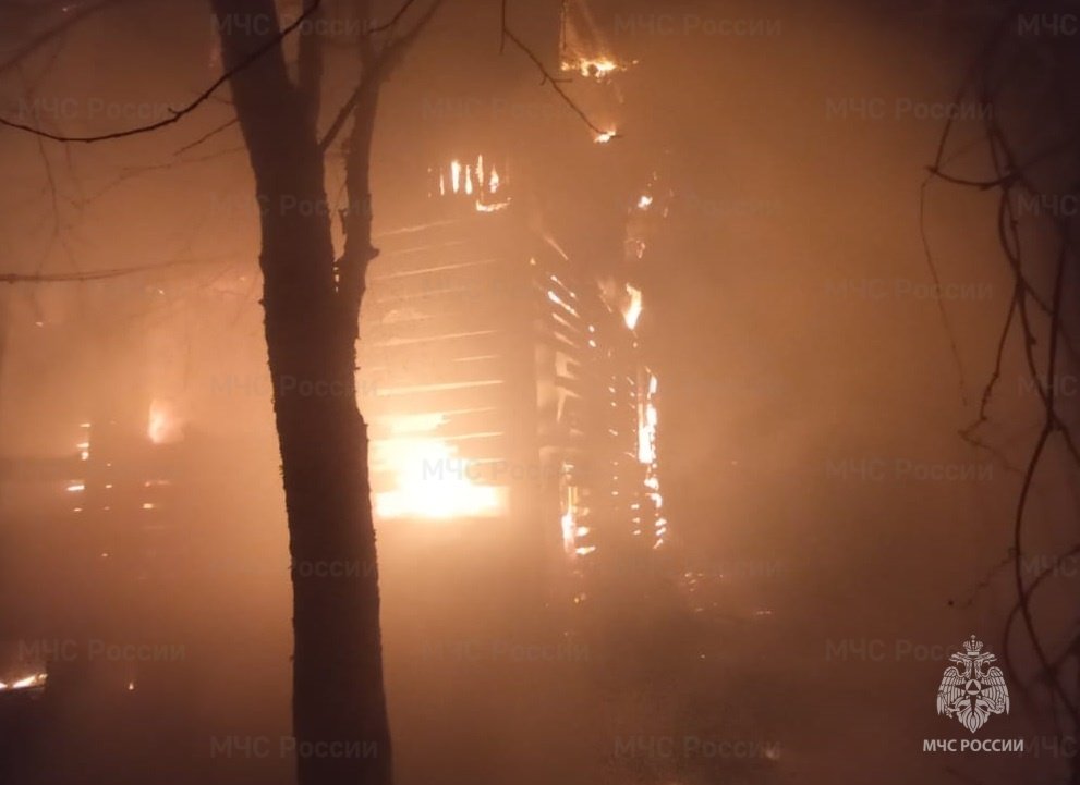 Пожар в Боровском районе, с. Ворсино, СНТ "Бор"