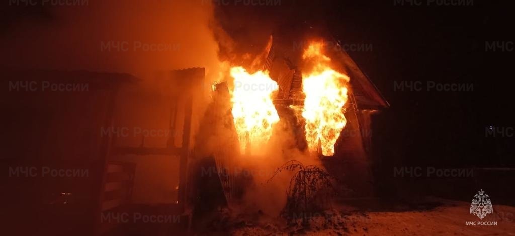 Пожар в Боровском районе, д. Чехово, СНТ "Знание"