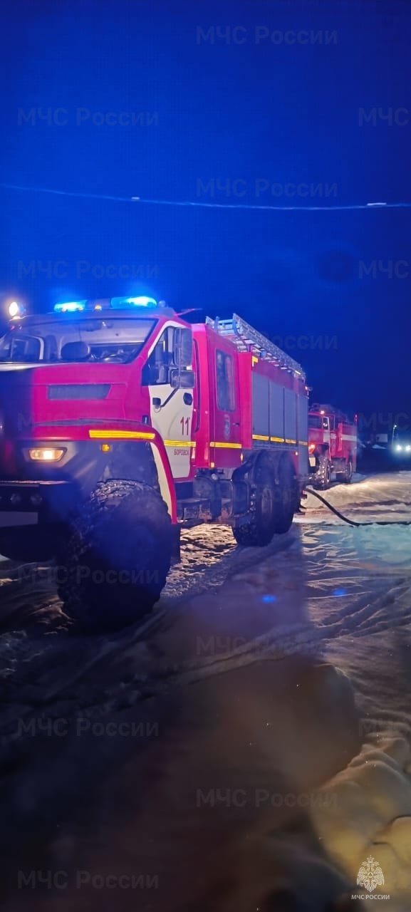 Пожар в Боровском районе, д. Рязанцево