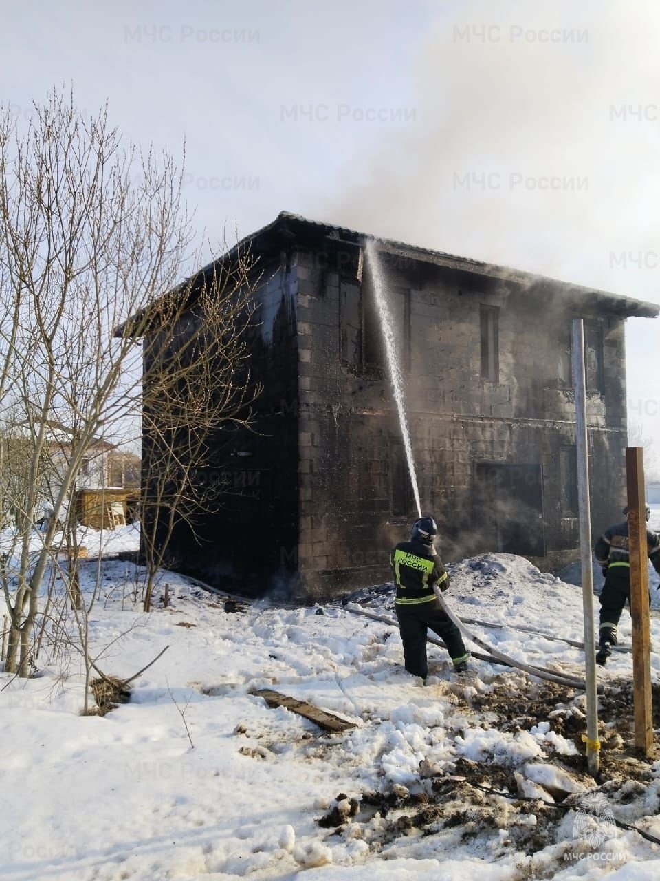 Пожар в Боровском районе, с. Ворсино, ул. Новая